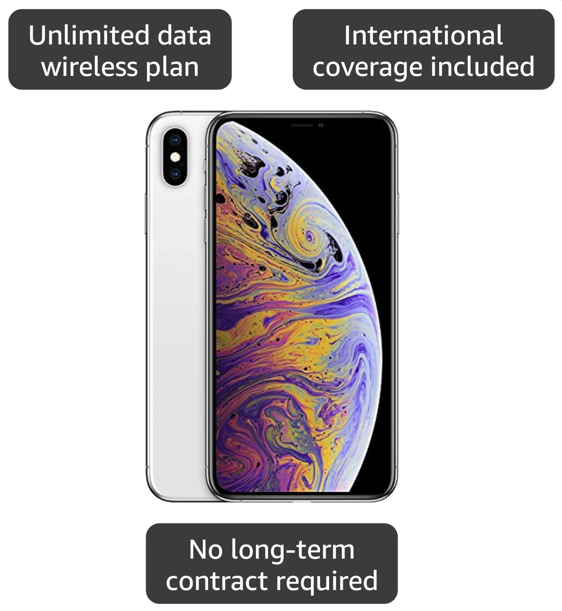 Apple Iphone Xs Max 512gb Silver Locked Carrier Subscription